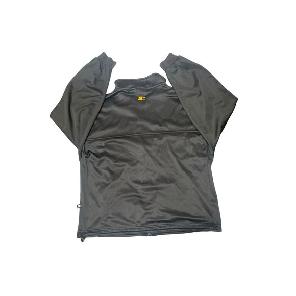 VINTAGE Starter Full Zip Sweater Size Large Mens Y2K Black Stripe Logo Star EUC‎ - Picture 13 of 16